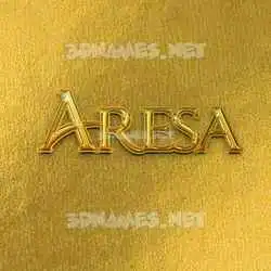 aresa in All Gold style - 3D name wallpaper