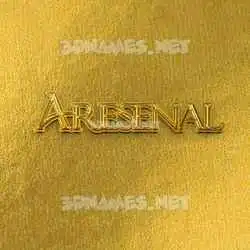 aresenal in All Gold style - 3D name wallpaper