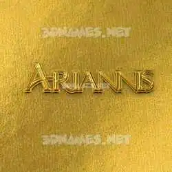 ariannis in All Gold style - 3D name wallpaper