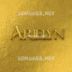 arielyn in All Gold style - 3D name wallpaper