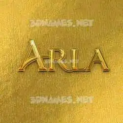 arla in All Gold style - 3D name wallpaper