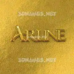 arline in All Gold style - 3D name wallpaper