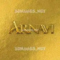 arnavi in All Gold style - 3D name wallpaper