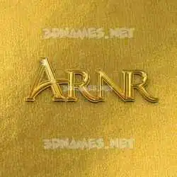 arnr in All Gold style - 3D name wallpaper