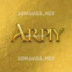 arpiy in All Gold style - 3D name wallpaper