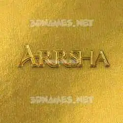 arrsha in All Gold style - 3D name wallpaper