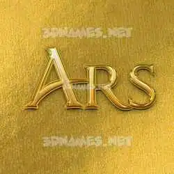 ars in All Gold style - 3D name wallpaper