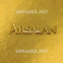arsalan in All Gold style - 3D name wallpaper