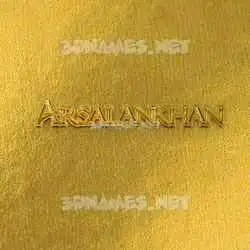 arsalankhan in All Gold style - 3D name wallpaper