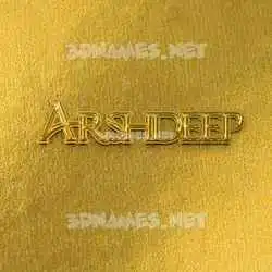 arshdeep in All Gold style - 3D name wallpaper
