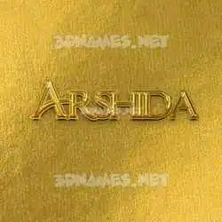 arshida in All Gold style - 3D name wallpaper