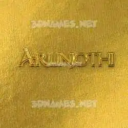 arunjothi in All Gold style - 3D name wallpaper