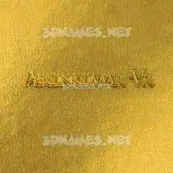 arunkumar vr in All Gold style - 3D name wallpaper
