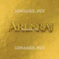 arunraj in All Gold style - 3D name wallpaper