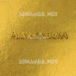 arvindverma in All Gold style - 3D name wallpaper