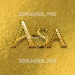 asa in All Gold style - 3D name wallpaper