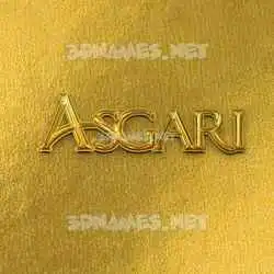 asgari in All Gold style - 3D name wallpaper