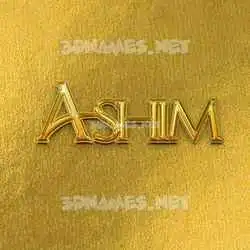 ashim in All Gold style - 3D name wallpaper