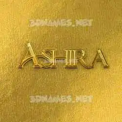 ashira in All Gold style - 3D name wallpaper