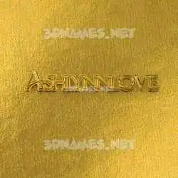 ashlynnlove in All Gold style - 3D name wallpaper
