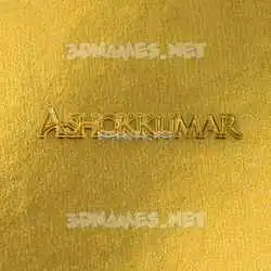 ashokkumar in All Gold style - 3D name wallpaper