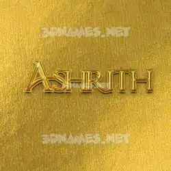ashrith in All Gold style - 3D name wallpaper