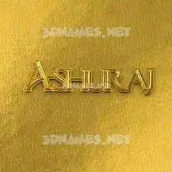 ashuraj in All Gold style - 3D name wallpaper