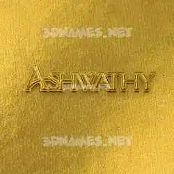ashwathy in All Gold style - 3D name wallpaper
