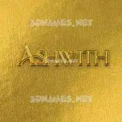 ashwith in All Gold style - 3D name wallpaper