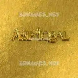 asif iqbal in All Gold style - 3D name wallpaper