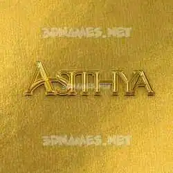 asithya in All Gold style - 3D name wallpaper