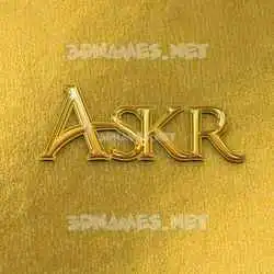 askr in All Gold style - 3D name wallpaper