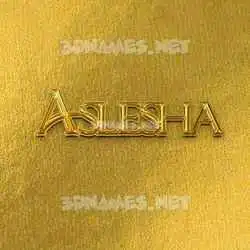aslesha in All Gold style - 3D name wallpaper