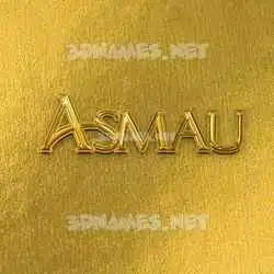 asmau in All Gold style - 3D name wallpaper