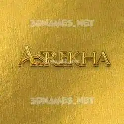 asrekha in All Gold style - 3D name wallpaper