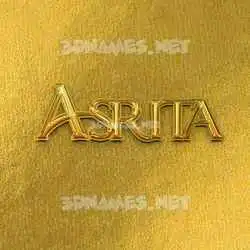 asrita in All Gold style - 3D name wallpaper