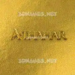 athahar in All Gold style - 3D name wallpaper
