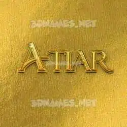 atiar in All Gold style - 3D name wallpaper
