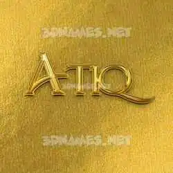 atiq in All Gold style - 3D name wallpaper