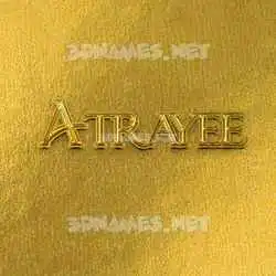 atrayee in All Gold style - 3D name wallpaper