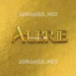aubrie in All Gold style - 3D name wallpaper