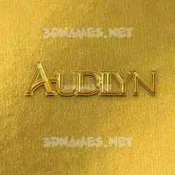 audilyn in All Gold style - 3D name wallpaper