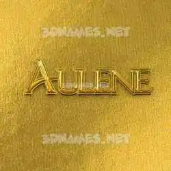 aulene in All Gold style - 3D name wallpaper