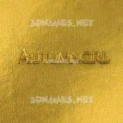 autumngirl in All Gold style - 3D name wallpaper
