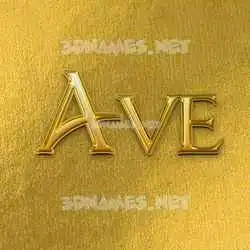 ave in All Gold style - 3D name wallpaper