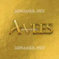 avees in All Gold style - 3D name wallpaper