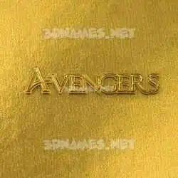 avengers in All Gold style - 3D name wallpaper