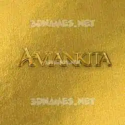 aviankita in All Gold style - 3D name wallpaper