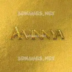 avinnya in All Gold style - 3D name wallpaper
