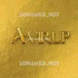 avirup in All Gold style - 3D name wallpaper